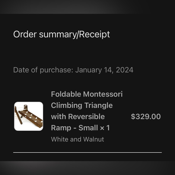 Foldable Montessori Climbing Triangle with Reversible Ramp -Small (pikler) - Picture 2 of 2